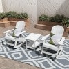 WestinTrends 3-Piece Outdoor Patio Adirondack Rocking Chair with Side Table Set - 2 of 3