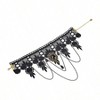 Steampunk Black Lace Choker Necklace for Women, Gothic Vampire Costume - 3 of 3