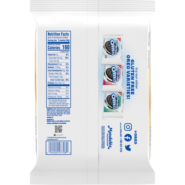 Oreo Galletas Sándwich Golden Sin Gluten - 12.08oz: Relleno de Crema, Certificado Sin Gluten 8