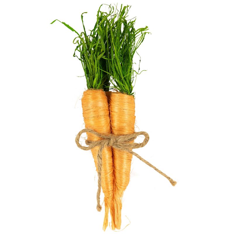 Northlight Straw Carrot Easter Decorations - 9"- Orange and Green - Set of 3, 1 of 7