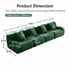 Aukfa Modular Teddy Fabric Sofa,Convertible Modular Sectional Sofa Set , 4-Seats with 1/2 Ottoman Soft Boneless Design for Living Room - 4 of 4