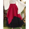 Whizmax Women's Halloween High Waisted Short A-line Flare Gothic Mini Black Red Plaid Pleated Skirt Dress Red M - 2 of 4
