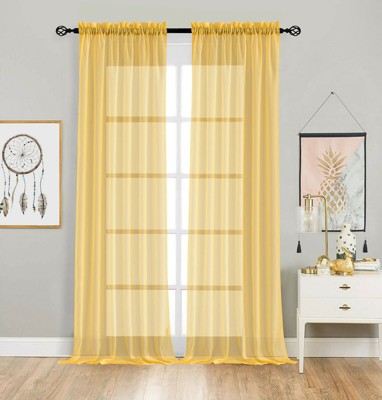 Kate Aurora Living 2 Pack Basic Home Rod Pocket Sheer Voile Window ...