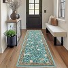 Coucheta Farmhouse Washable Non Slip Vintage Botanical Area Rugs, Low Pile Stain-Resistant Carpet for Living Room & Bedroom,Multiple Sizes and Colors - 3 of 4