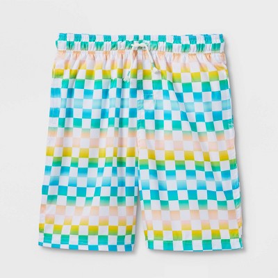 Boys' Checkered Swim Shorts - art class™
