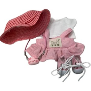 Doll Clothes Superstore Pretty in Pink 6-Piece Dress Set for 17.5 cm Labubu Dolls - 1 of 4