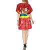 HAPPY BAY Women's Mini Summer Swimwear Vacation Dress Beach Cover Up Beachwear Tunic Party X-Large-XX-Large Red Tree - 2 of 4