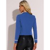 INSPIRE CHIC Women's Vintage Steampunk Open Front Button Decor Casual Jacket - 4 of 4
