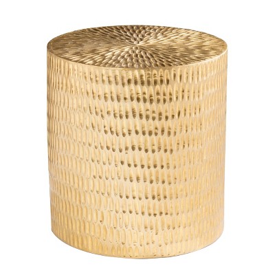 Stawain Round Accent Table Gold - Aiden Lane