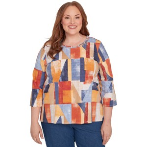 Colorblock Detailed Neckline Top - 1 of 4