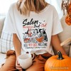 Salem Book Club Witches T-Shirt, Spooky Halloween Reading Girl Tee Natural XL - 4 of 4