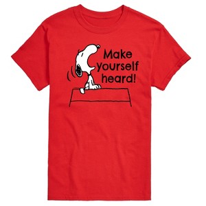 Men's - Peanuts - Make Yourself Heard Short Sleeve Graphic T-Shirt - 1 of 4