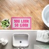 Stupell Industries Baby Pink You Look So Good Printed Plush Bathroom Floor Mat, design by Lettered and Lined - 3 of 4