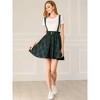 INSPIRE CHIC Women's Plaid Pleated Mini Tartan Overall Skater Suspender Skirt - 4 of 4