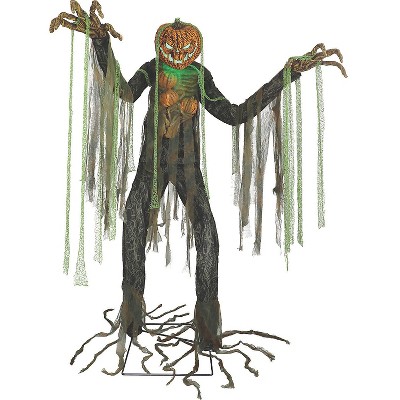 Halloween Express  Root of Evil Animated Scarecrow Halloween Decoration - Size 7 ft - Black