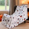 Lomsoe Cozy Printed Blanket Blanket, Flannel Throw Size for Home Decoration, Ultra Soft Throw, Christmas Light. - 3 of 4