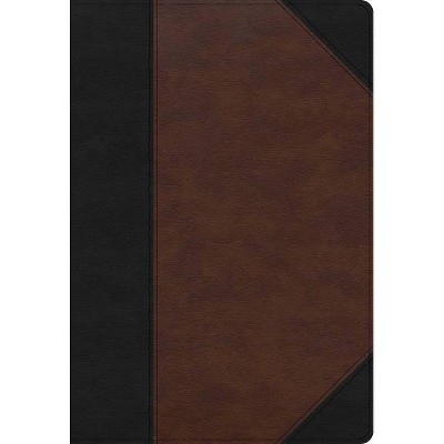 KJV Super Giant Print Reference Bible, Black/Brown Leathertouch, Indexed - Large Print by  Holman Bible Staff (Leather Bound)