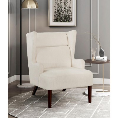 Grungis Chenille Accent Chairs,Living Room Chairs with Solid Wood Legs in Espresso Finish,Comfy Chairs for Living Room,Bedroom