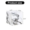 Cube Side Table, Small Coffee Table with Faux Marble Sticker, Fully Assembled End Table Accent Table for Living Room, Bedroom - 3 of 4