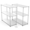 2 Pack 3 Tier Shelf Wire Shelving Unit, NSF Heavy Duty Wire Shelf Metal Large Storage Shelves Height Adjustable Utility - 3 of 4