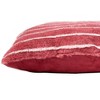 The Lakeside Collection Striped Faux Fur Throws or Accent Pillows - Striped Faux Fur Accent Pillow Red - 4 of 4