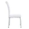 DOMETOUR Dining Chair Set of 2 Retro Faux Alligator Skin Upholstered Electroplated Metal Legs - 4 of 4