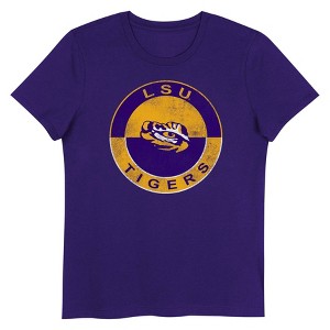 NCAA LSU Tigers Girls' Crew Neck T-Shirt - 1 of 1