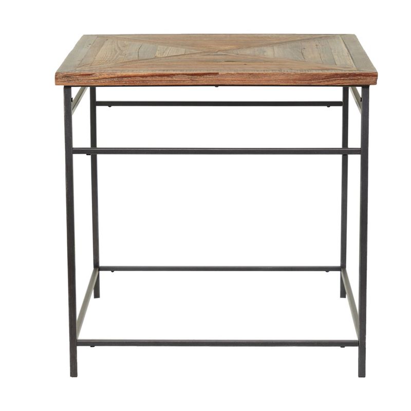 Rustic Wood and Iron Accent Table Brown - Olivia &#38; May, 6 of 8