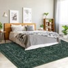 Boho Print Washable Rugs Non Slip Low Pile Vintage Floral Traditional Carpet for Living Room - 2 of 4