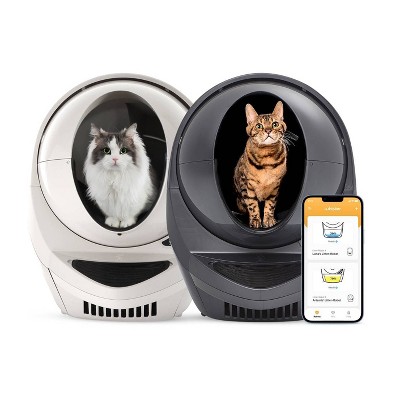 Gray Automated Self-Cleaning Cat Litter Box with WiFi