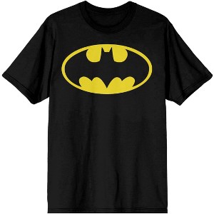 Yellow Batman Logo Men's Black T-shirt - 1 of 1