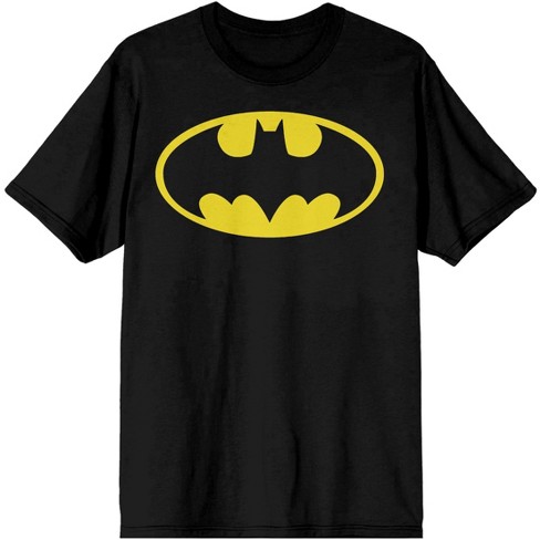 Yellow Batman Logo Men's Black T-shirt : Target
