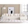 133.45" U-Shaped Modular Sectional Sofa, 4-Seater Corduroy Couch with 2 Chaise Lounges, 8 Pillows, Striped Fabric Upholstered Sofa for Living Room - 4 of 4