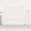 6 Panel 67" Tall Wood Privacy Screen Room Divider with 3 Shelves and Folding Storage for Bedroom - 3 of 4
