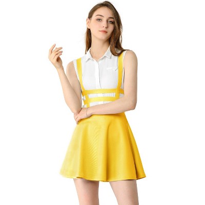 White skater skirt outlet yellow