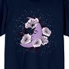 Celestial Tropics Purple Moon Flower Men's Navy T-Shirt - 2 of 3