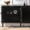 Okak 59in Sideboard Cabinet, Bufft Cabinet with 4 Doors and 4 Shelves, Storage Cabinet for Living Room, Dining Room, Kitchen, Black - 4 of 4