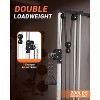 Wall Mount Cable Machine, Dual Pulley System with 18 Adjustable Positions, LAT Pulldown & Crossover Station for Home Gym, 400LB Capacity - 4 of 4