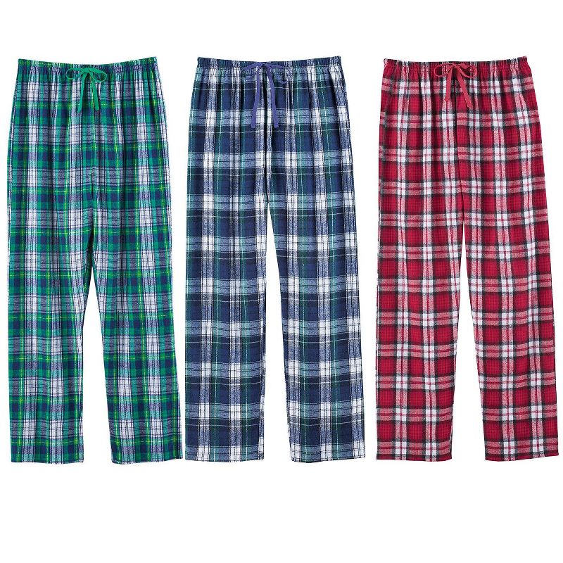 Collections Etc 3-Pack Ladies Cozy Flannel Pajama Pants, 3 of 5