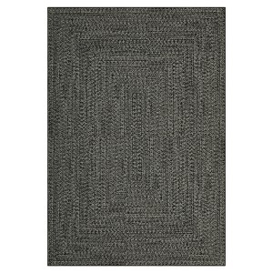 Braided Print Area Rugs for Living Room Non Slip Backing Farmhouse Accent Rug Non-Shedding Woven Carpet Foldable Low Pile Ultra Soft Indoor Rug - 1 of 4