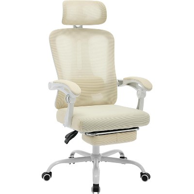 Ergonomic Mesh Office Chair, High-Back Computer Desk Chair with Footrest, Headrest & Lumbar Support, Rolling Task Chair for Home or Office