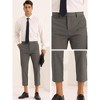 Lars Amadeus Men's Striped Slim Fit Business Flat Front Printed Pants - 4 of 4