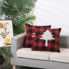 Unique Bargains Plaid Print Decorative Farmhouse Pillowcase 2 Pcs - 3 of 4