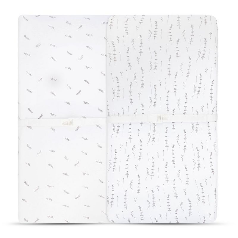 Ely's & Co. Baby Changing Pad Cover - Cradle Sheet 100%  Combed Jersey Cotton 2 Packs Gender Neutral, 1 of 7