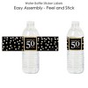 Big Dot of Happiness Adult 50th Birthday - Gold - Birthday Party Water Bottle Sticker Labels - Set of 20 - 2 of 4