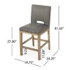Modern Upholstered Counter Stool Set of 2 with Sturdy Wooden Legs, Comfortable Fabric Seating for Kitchen Island or Dining Room – The Pop Home - 4 of 4