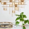 Contemporary Abstract Wall Decor Gold - CosmoLiving by Cosmopolitan: Iron Metalwork, Vertical Orientation, Spot Clean - 3 of 4