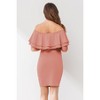 Hello Miz Women's Off Shoulder Double Ruffle Maternity Dress - 3 of 4