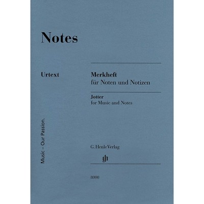 G. Henle Verlag Notes (A Miniature Booklet of 8-Stave Manuscript Paper) Henle Edition Series Softcover