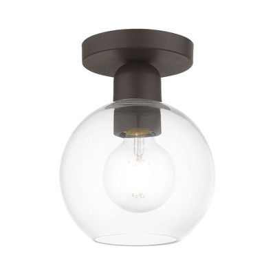 Livex Lighting Downtown 1 - Light Semi-Flush Mount in  Bronze